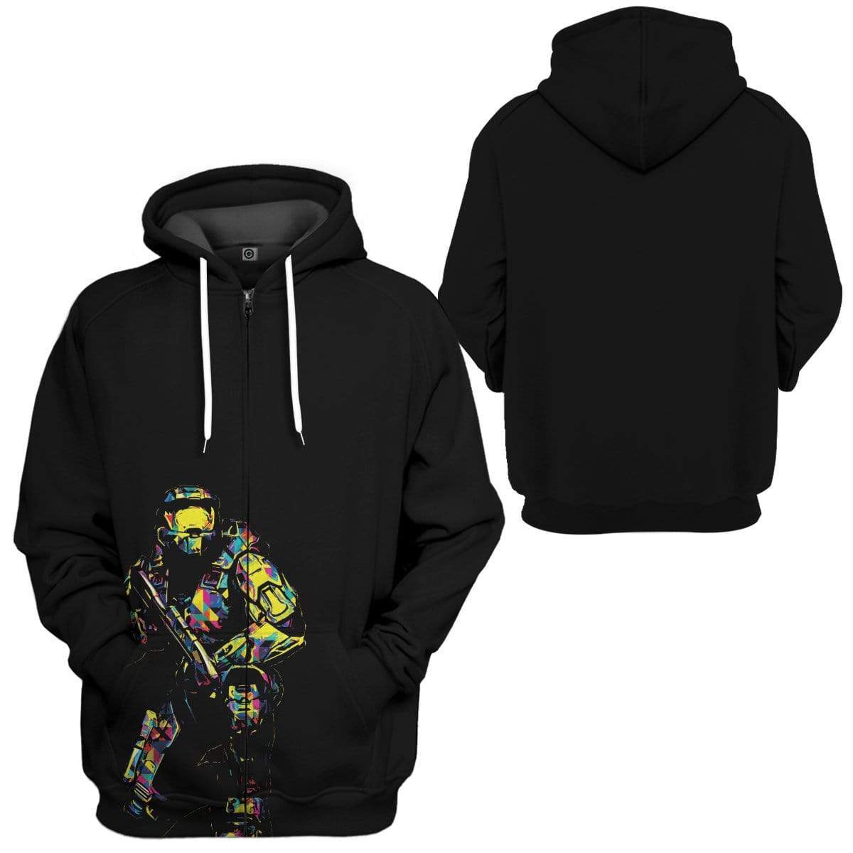 Gearhuman 3D Abstract Masterchief Halo Infinite Custom Hoodie GS29073 3D Custom Fleece Hoodies