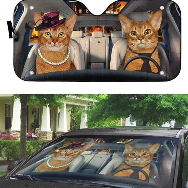 Gearhuman 3D Abyssinian Cat Auto Car Sunshade GV010314 Auto Sunshade