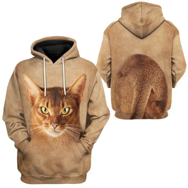 Gearhuman 3D Abyssinian Cat Tshirt Hoodie Apparel ZL21122 3D Apparel 