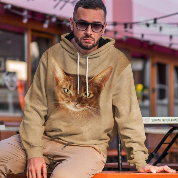 Gearhuman 3D Abyssinian Cat Tshirt Hoodie Apparel ZL21122 3D Apparel 
