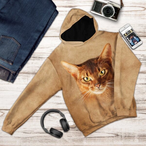 Gearhuman 3D Abyssinian Cat Tshirt Hoodie Apparel ZL21122 3D Apparel 