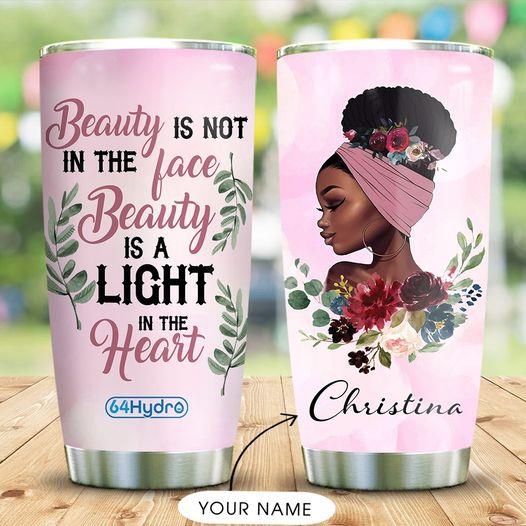 Gearhuman 3D African Women Custom Name Design Vacuum Insulated Tumbler GC13107 Tumbler Short 20oz 