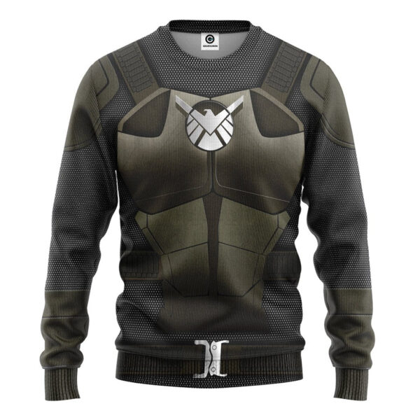 Gearhuman 3D Agents Of SHIELD Custom Tshirt Hoodie Apparel GW26022 3D Apparel Long Sleeve S