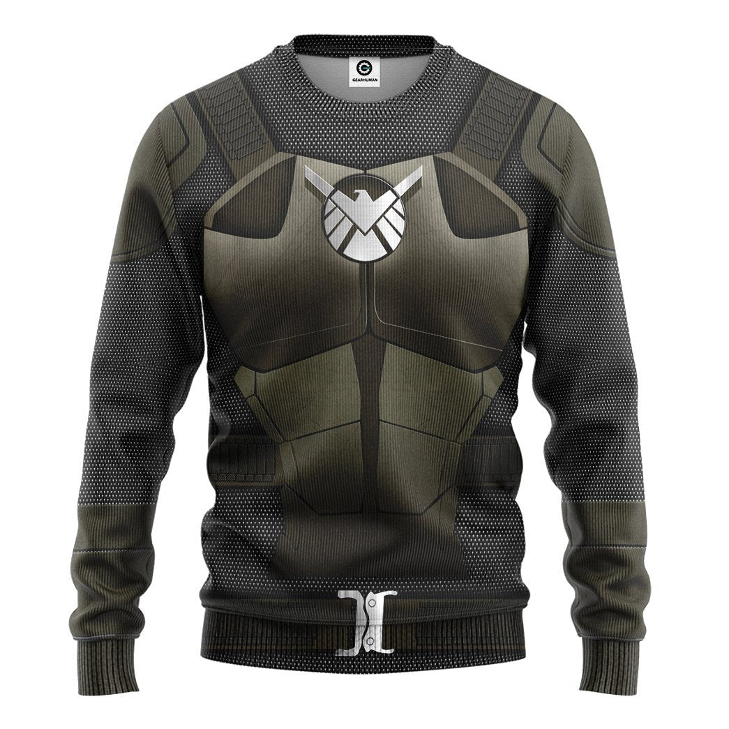 Gearhuman 3D Agents Of SHIELD Custom Tshirt Hoodie Apparel GW26022 3D Apparel Long Sleeve S