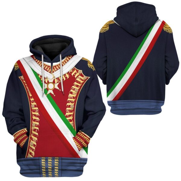Gearhuman 3D Agust??n de Iturbide Custom Hoodie Apparel GV07091 3D Custom Fleece Hoodies 