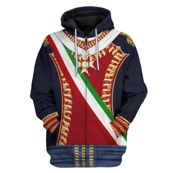 Gearhuman 3D Agust??n de Iturbide Custom Hoodie Apparel GV07091 3D Custom Fleece Hoodies Zip Hoodie S