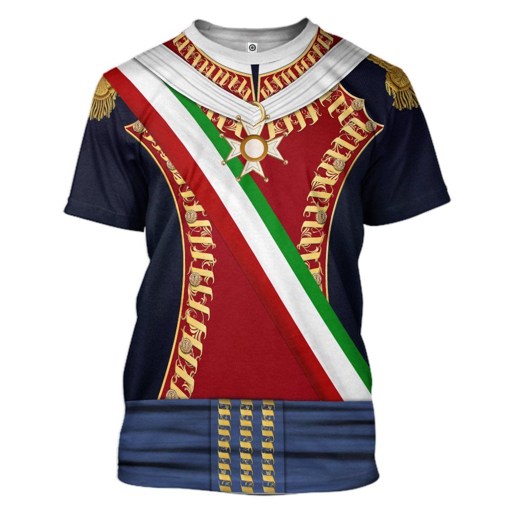 Gearhuman 3D Agust??n de Iturbide Custom Tshirt Apparel GV07091 3D T-shirt T-Shirt S