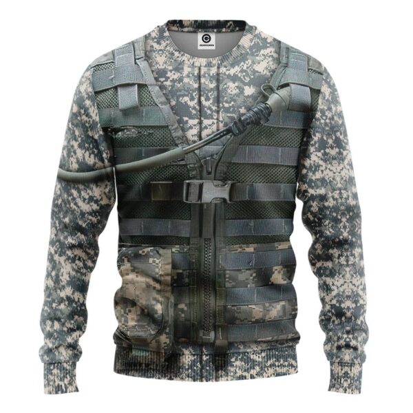 Gearhuman 3D AIRBORNE UNIFORM Custom Name Tshirt Hoodie Appreal CK19117 3D Apparel Long Sleeve S 