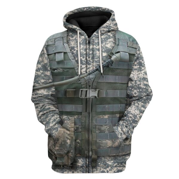 Gearhuman 3D AIRBORNE UNIFORM Custom Name Tshirt Hoodie Appreal CK19117 3D Apparel Zip Hoodie S 