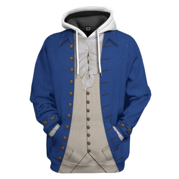Gearhuman 3D Alexander Hamilton Blue Custom Ugly Hoodie GV13105 3D Apparel 
