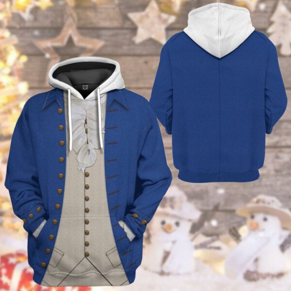 Gearhuman 3D Alexander Hamilton Blue Custom Ugly Hoodie GV13105 3D Apparel 