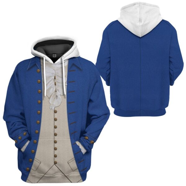 Gearhuman 3D Alexander Hamilton Blue Custom Ugly Hoodie GV13105 3D Apparel 
