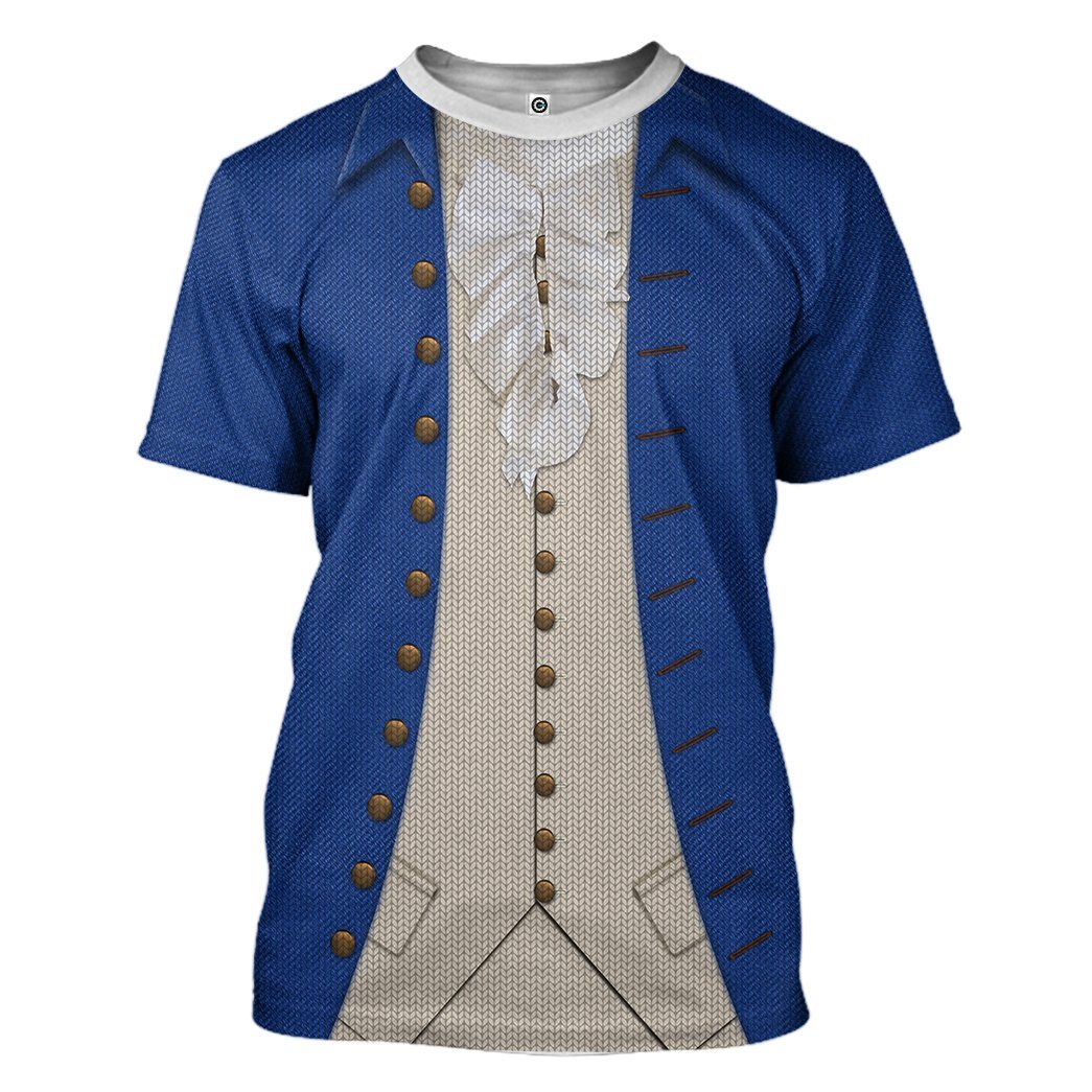 Gearhuman 3D Alexander Hamilton Blue Custom Ugly Tshirt GV13105 3D T-shirt T-Shirt S