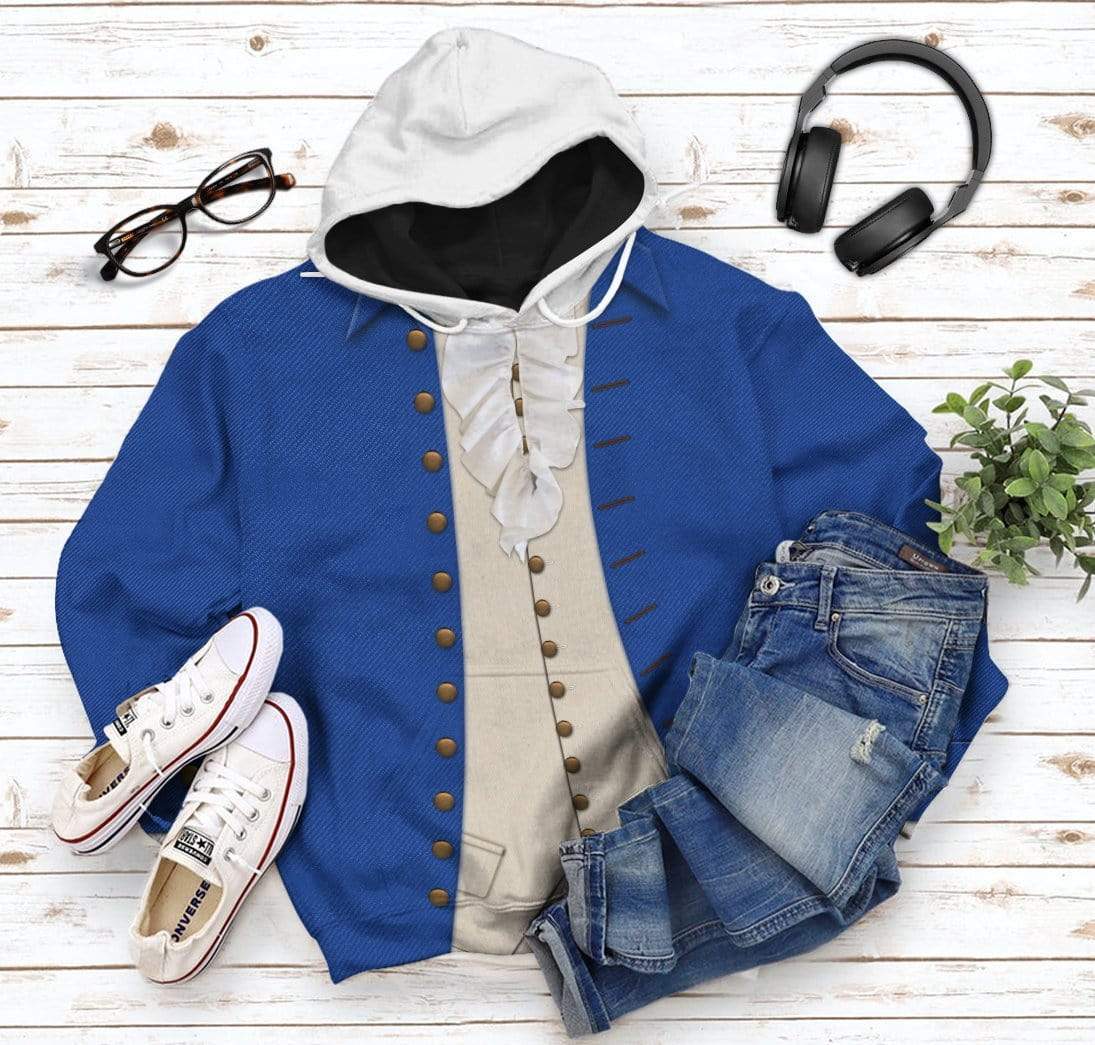 Gearhuman 3D Alexander Hamilton Custom Hoodie Apparel GV160730 3D Custom Fleece Hoodies