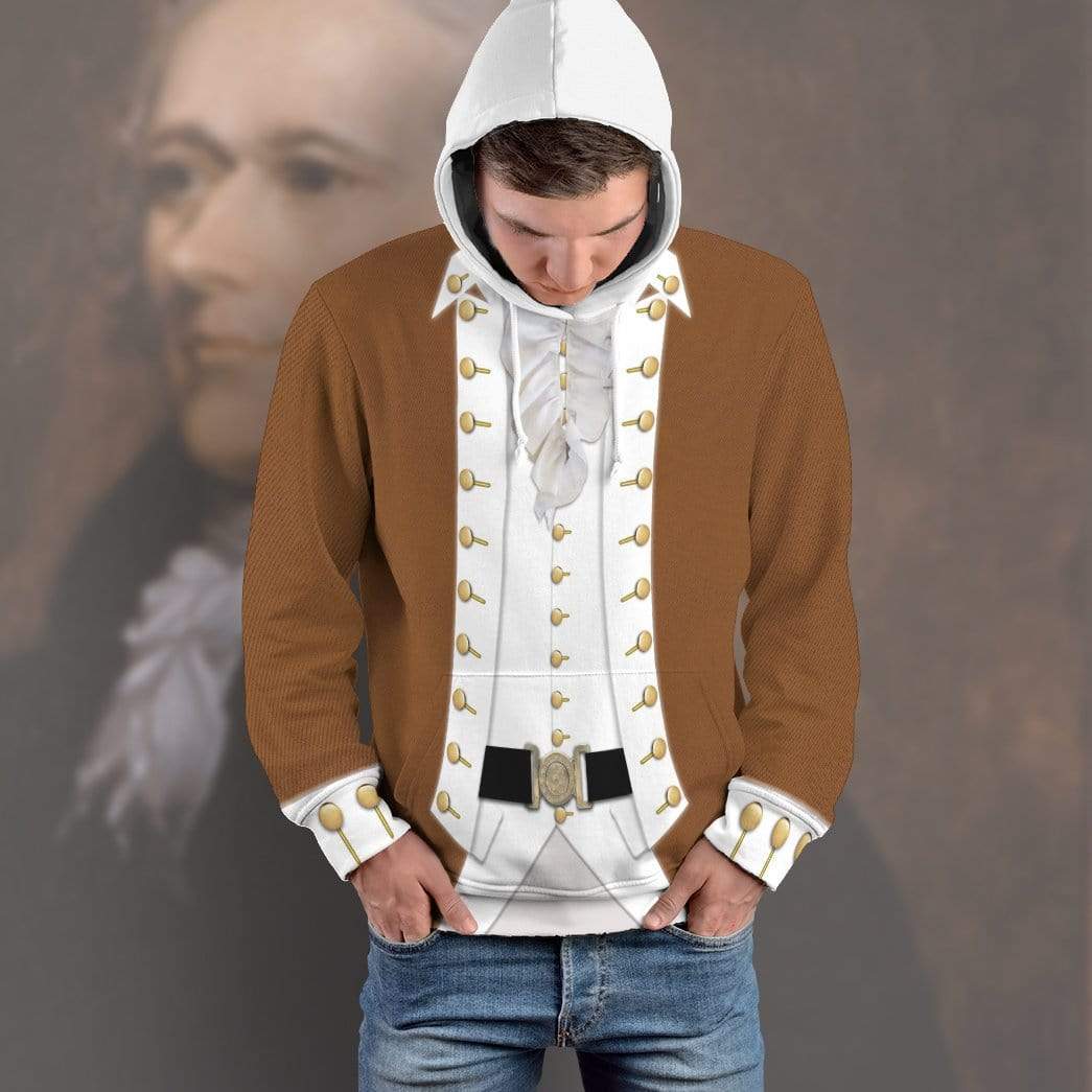 Gearhuman 3D Alexander Hamilton Custom Hoodie Apparel GV160730 3D Custom Fleece Hoodies