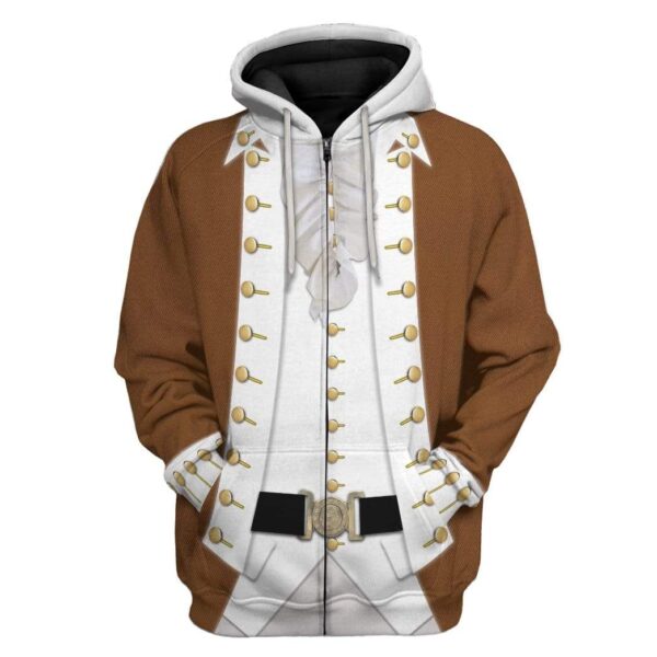 Gearhuman 3D Alexander HamiltonHoodie Apparel GV160731 3D Custom Fleece Hoodies Zip Hoodie S