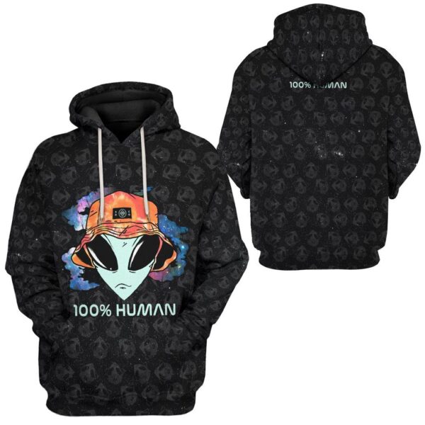 Gearhuman 3D Alien Custom Hoodie Apparel GC23093 3D Apparel 