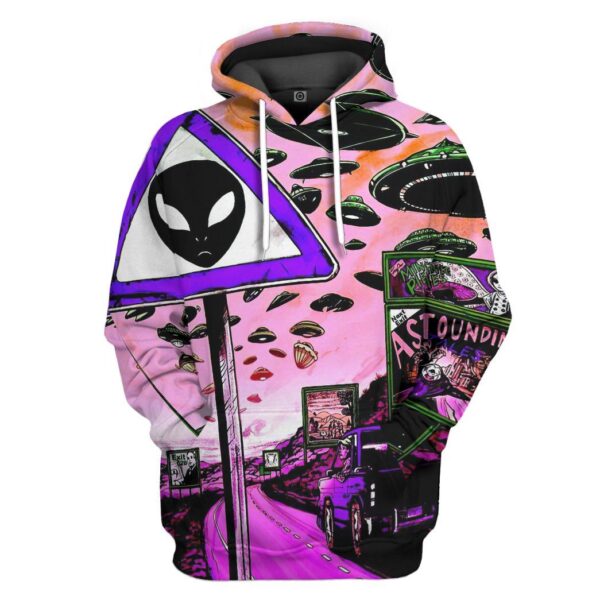 Gearhuman 3D Aliens Are Coming To Earth Custom Hoodie Apparel GC23095 3D Apparel Hoodie S 