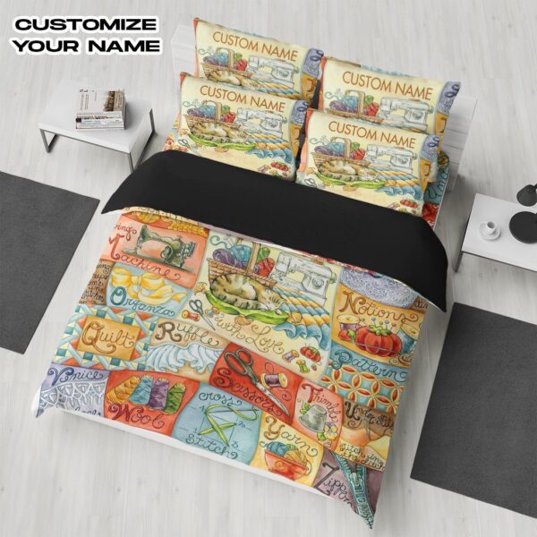 Gearhuman 3D Alphabet Sewing Custom Name Bedding Set GB07126 Bedding Set