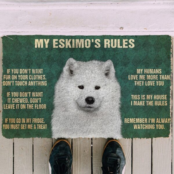 Gearhuman 3D American Eskimo's Rules Doormat GK250124 Doormat