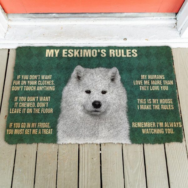 Gearhuman 3D American Eskimo's Rules Doormat GK250124 Doormat