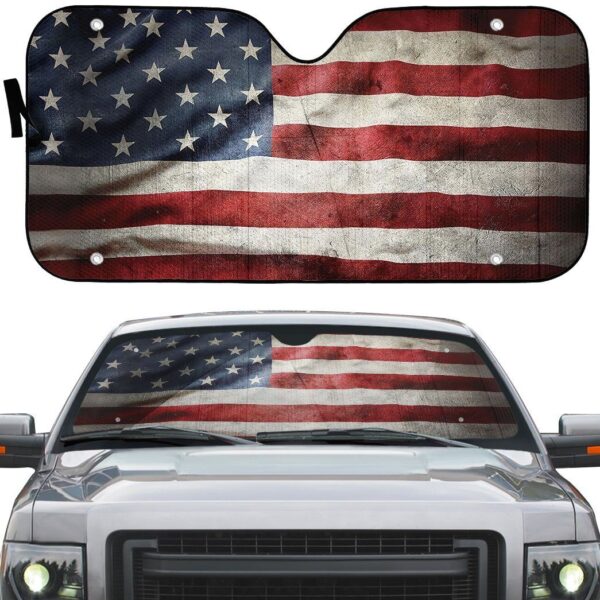 Gearhuman 3D American Flag Auto Sunshade ZK2805217 Auto Sunshade