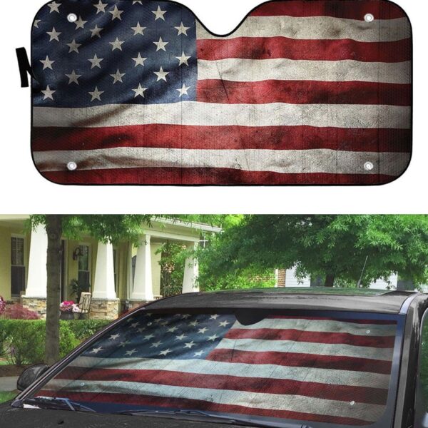 Gearhuman 3D American Flag Auto Sunshade ZK2805217 Auto Sunshade 