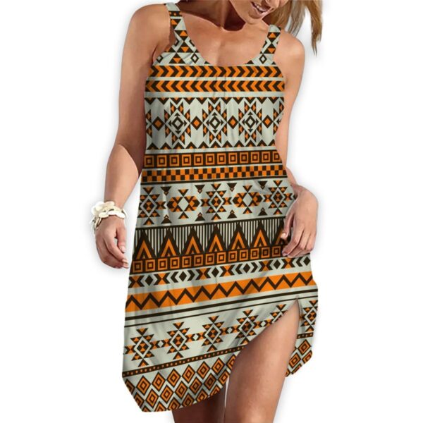 Gearhuman 3D American Native Sleeveless Beach Dress ZK2406214 Beach Dress Beach Dress S