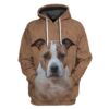Gearhuman 3D American Staffordshire Terrier Dog Front And Back Tshirt Hoodie Apparel GV10031 3D Apparel Hoodie S