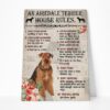 Gearhuman 3D An Airedale Terrier House Rules Canvas GK040211 Canvas 1 Piece Non Frame M