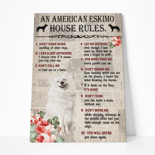 Gearhuman 3D An American Eskimo House Rules Canvas GK040212 Canvas 1 Piece Non Frame M