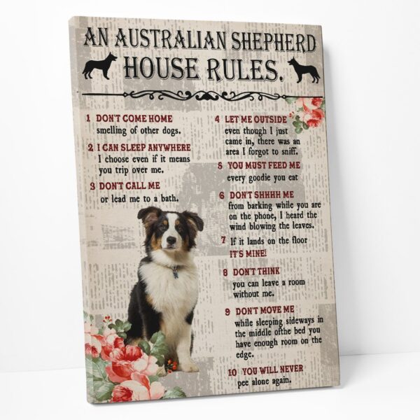 Gearhuman 3D An Australian Shepherd House Rules Canvas GK040224 Canvas