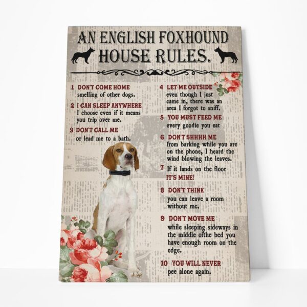 Gearhuman 3D An English Foxhound House Rules Canvas GK040260 Canvas 1 Piece Non Frame M