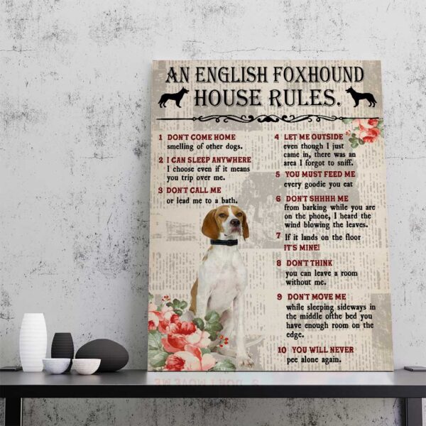 Gearhuman 3D An English Foxhound House Rules Canvas GK040260 Canvas