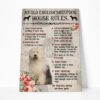 Gearhuman 3D An Old English Sheepdog House Rules Canvas GK040231 Canvas 1 Piece Non Frame M