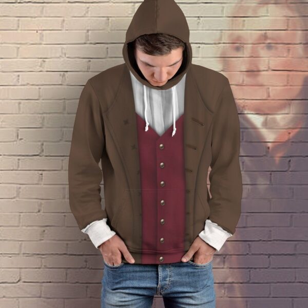 Gearhuman 3D Ancient Costume Thomas Jefferson Custom Hoodie Apparel GV09093 3D Custom Fleece Hoodies 