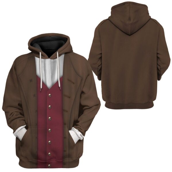 Gearhuman 3D Ancient Costume Thomas Jefferson Custom Hoodie Apparel GV09093 3D Custom Fleece Hoodies 