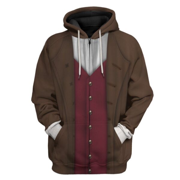 Gearhuman 3D Ancient Costume Thomas Jefferson Custom Hoodie Apparel GV09093 3D Custom Fleece Hoodies Zip Hoodie S 