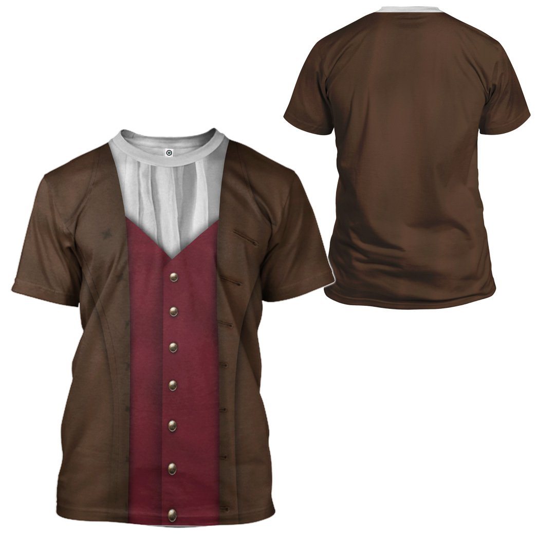 Gearhuman 3D Ancient Costume Thomas Jefferson Custom T-shirt Apparel GV09093 3D T-shirt