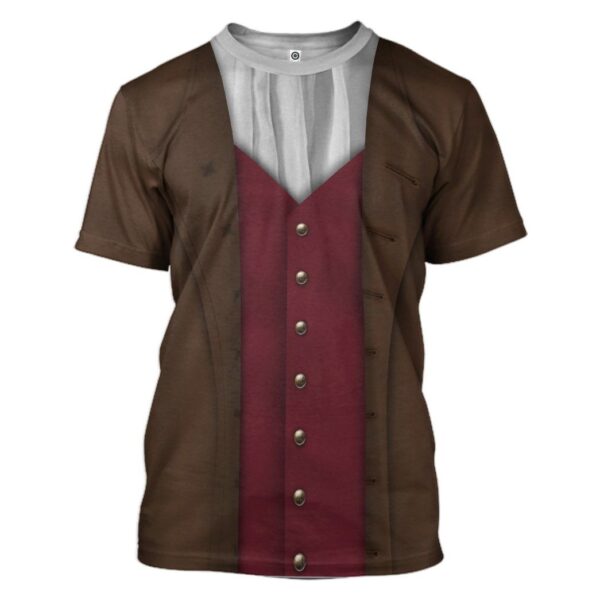 Gearhuman 3D Ancient Costume Thomas Jefferson Custom T-shirt Apparel GV09093 3D T-shirt T-Shirt S 