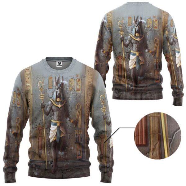 Gearhuman 3D Ancient Egyptian Anubis Custom Tshirt Hoodie Apparel GW06015 3D Apparel 