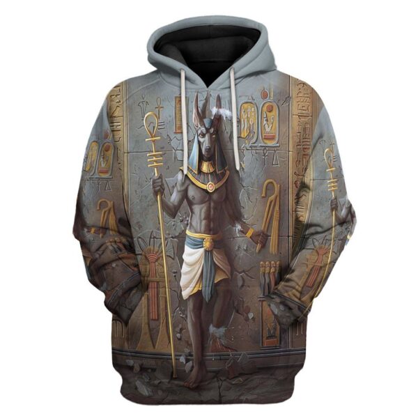 Gearhuman 3D Ancient Egyptian Anubis Custom Tshirt Hoodie Apparel GW06015 3D Apparel Hoodie S 