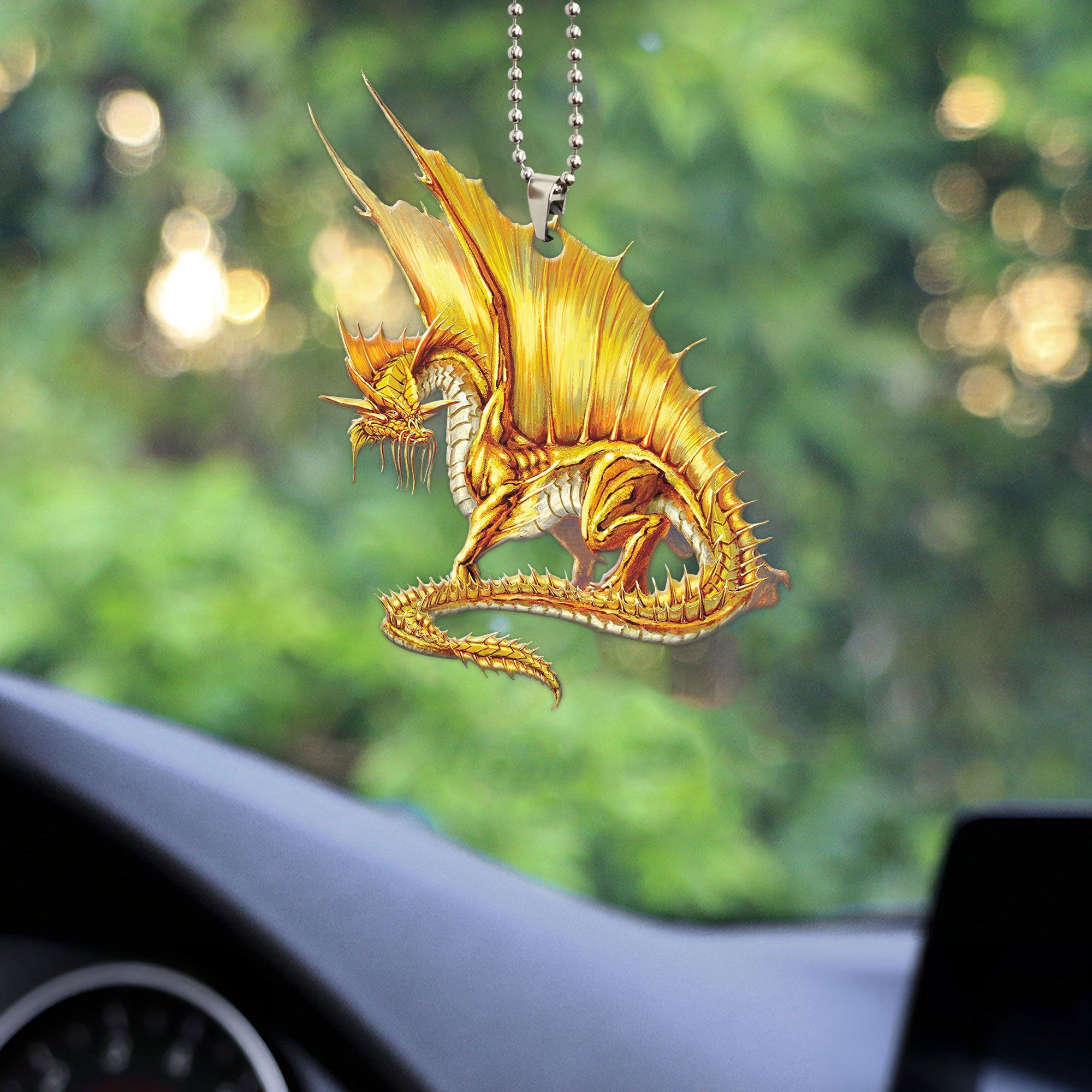 Gearhuman 3D Ancient Gold Dragon Custom Car Hanging GW2206219 Car Hanging