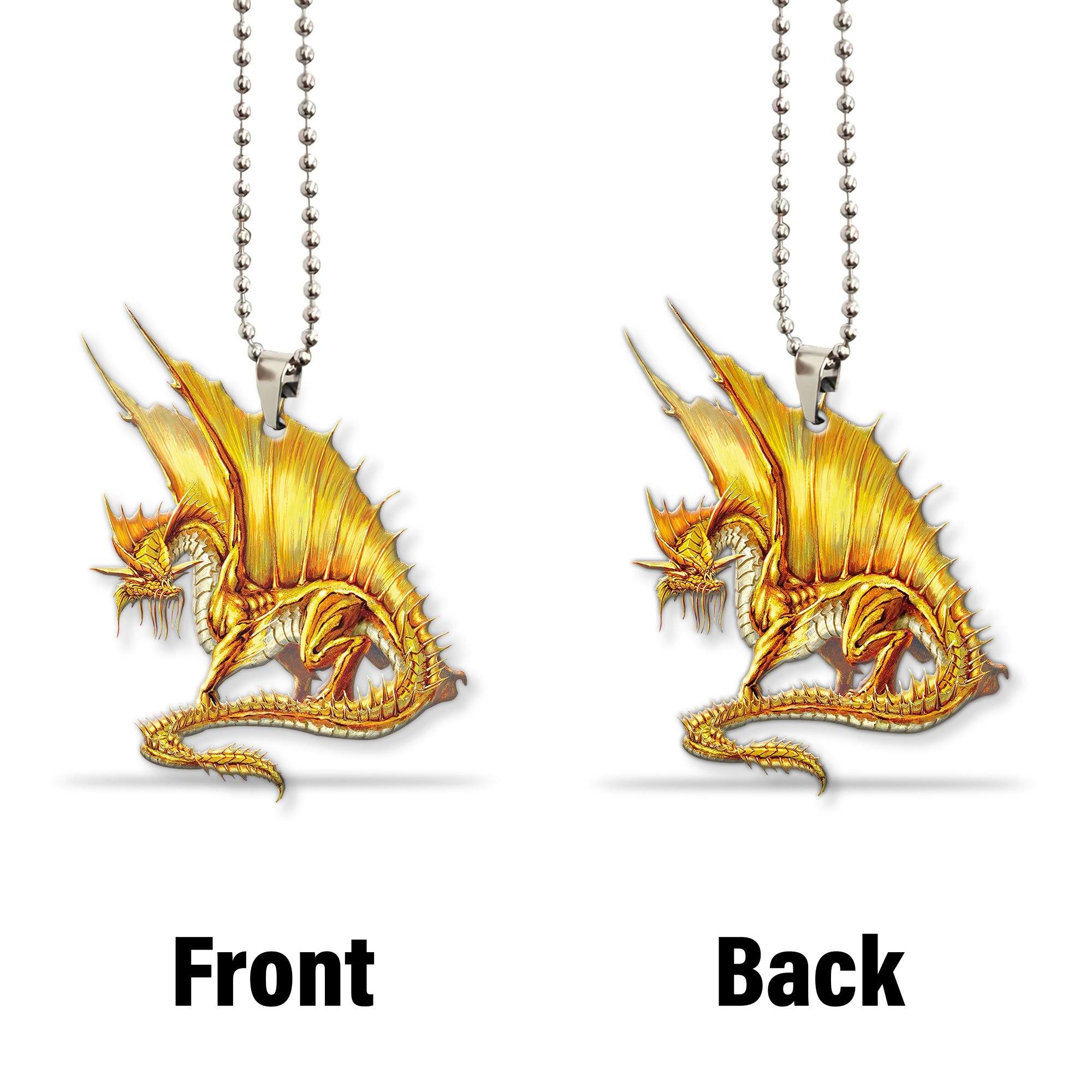 Gearhuman 3D Ancient Gold Dragon Custom Car Hanging GW2206219 Car Hanging