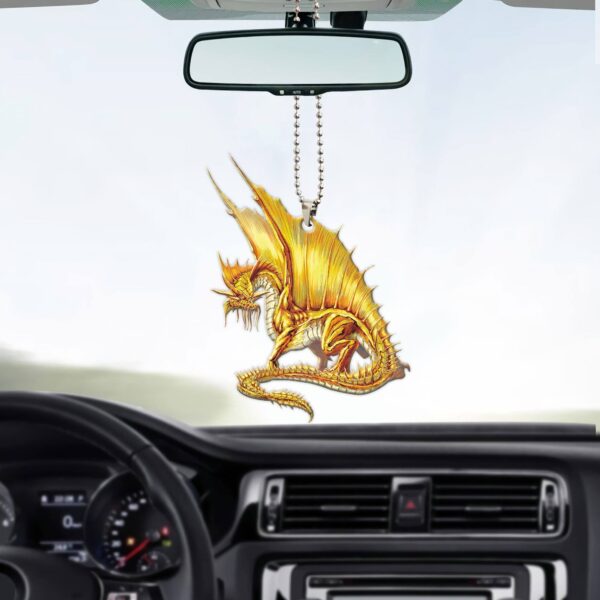 Gearhuman 3D Ancient Gold Dragon Custom Car Hanging GW2206219 Car Hanging
