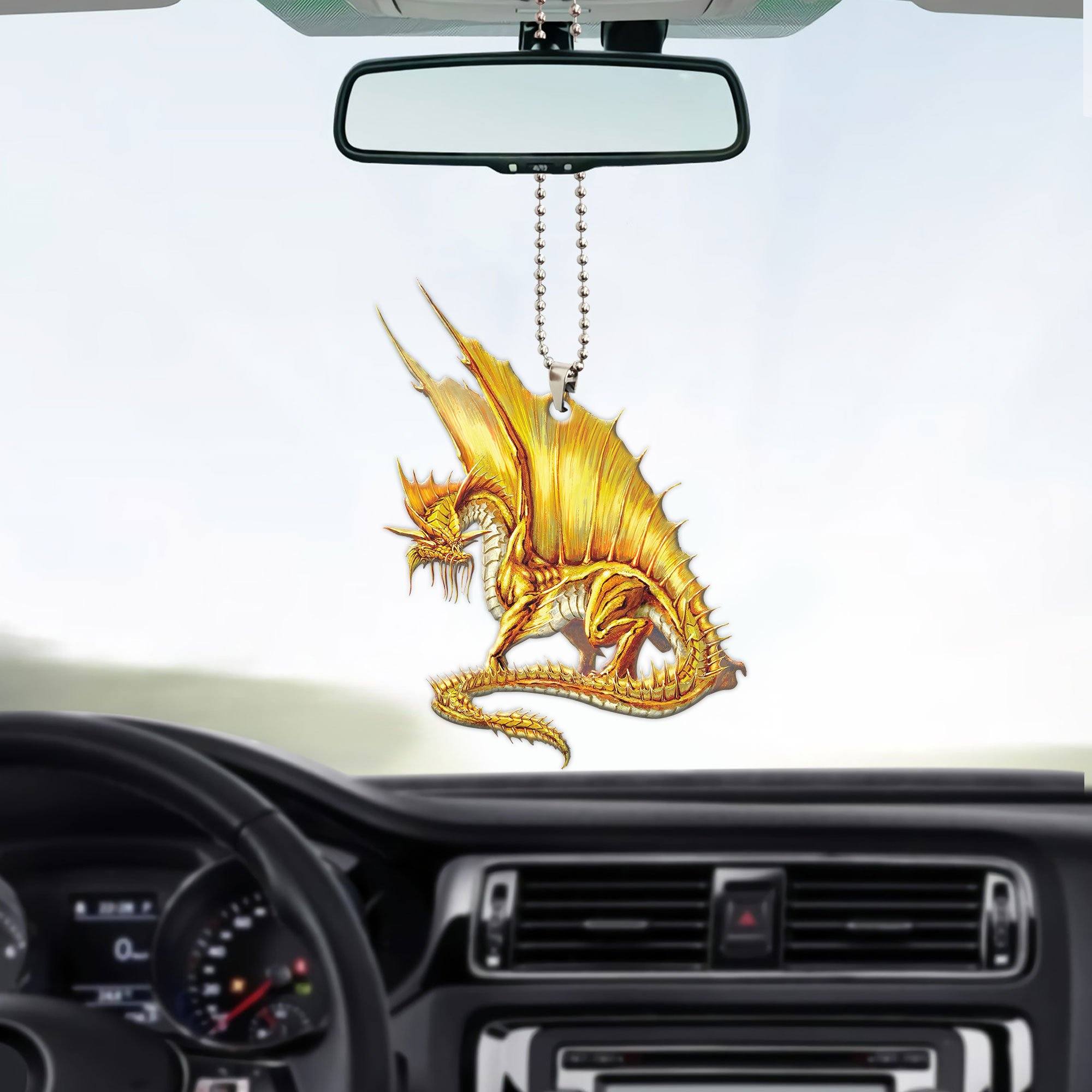 Gearhuman 3D Ancient Gold Dragon Custom Car Hanging GW2206219 Car Hanging