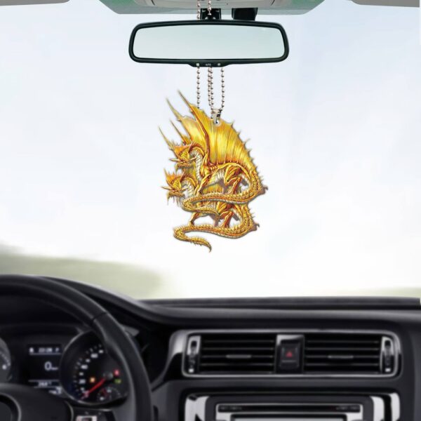 Gearhuman 3D Ancient Gold Dragon Custom Car Hanging GW2206219 Car Hanging