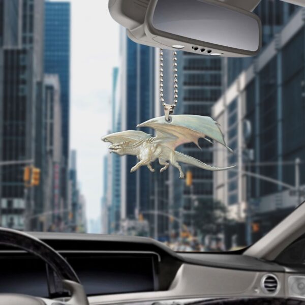 Gearhuman 3D Ancient White Dragon Custom Car Hanging GW22067 Car Hanging 