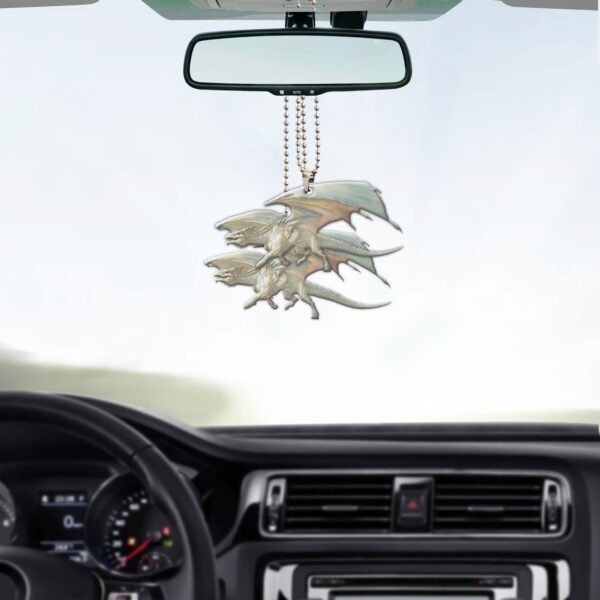 Gearhuman 3D Ancient White Dragon Custom Car Hanging GW22067 Car Hanging 