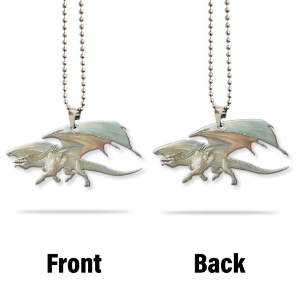 Gearhuman 3D Ancient White Dragon Custom Car Hanging GW22067 Car Hanging